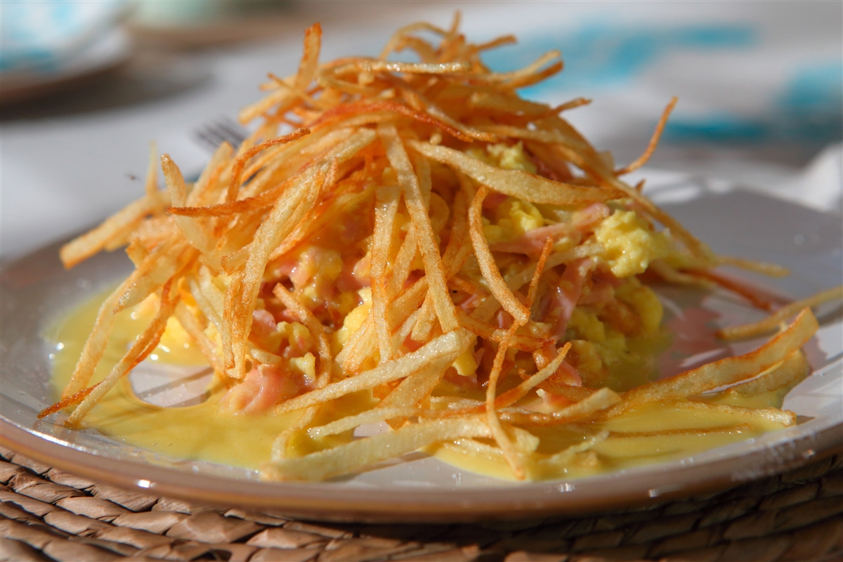 Revuelto gramajo (huevos gramajo) El Gourmet