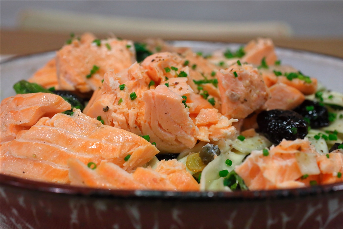 Salmón con pastas El Gourmet Salmón con pastas El Gourmet