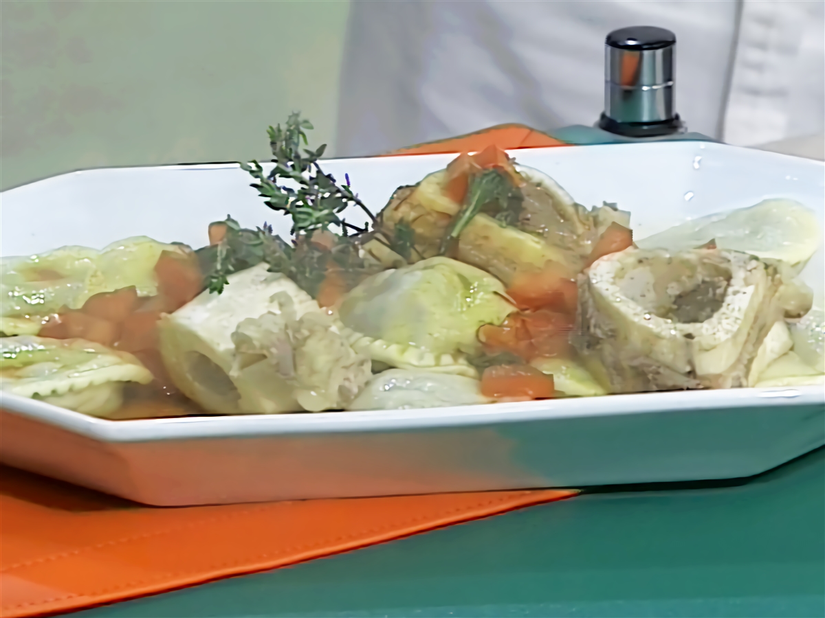 Sorrentinos de ossobuco con salsa de azafrán y pimientos - El Gourmet